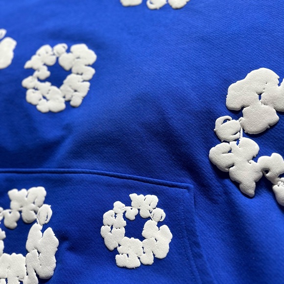 Denim Tears The Cotton Wreath Hoodie ‘Royal Blue’ - Picture 4 of 7